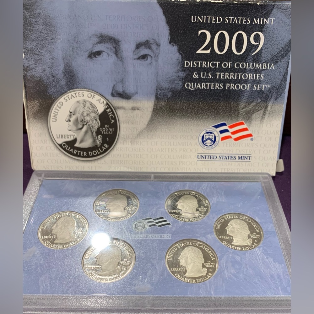 United States Mint 2009 District of Columbia & Territories Quarters Proof Set